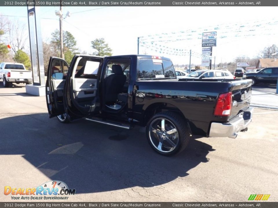 2012 Dodge Ram 1500 Big Horn Crew Cab 4x4 Black / Dark Slate Gray/Medium Graystone Photo #9