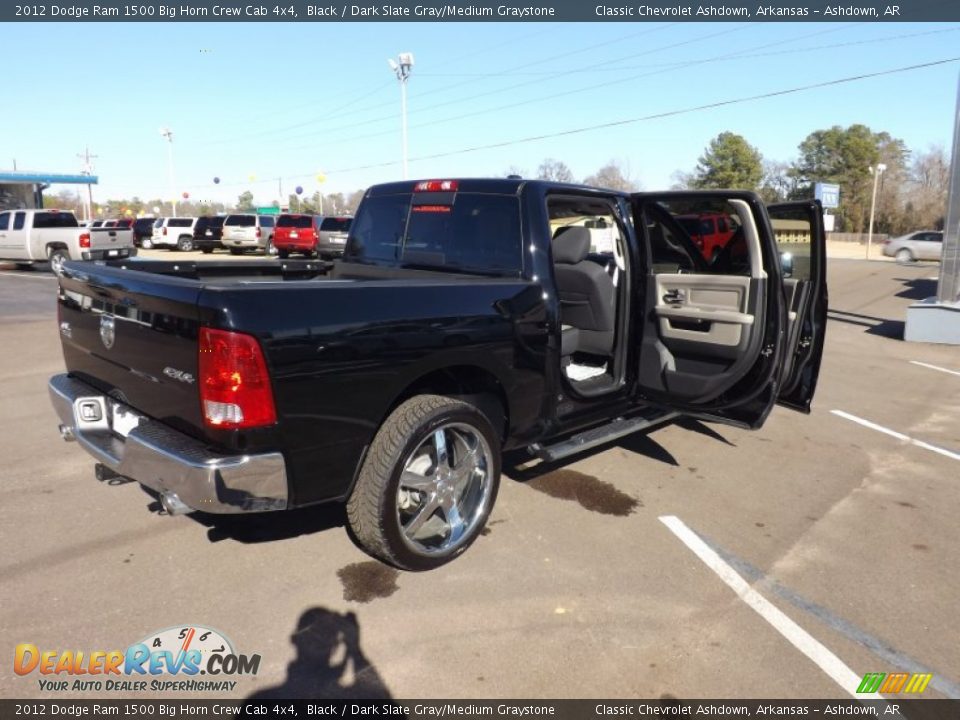 2012 Dodge Ram 1500 Big Horn Crew Cab 4x4 Black / Dark Slate Gray/Medium Graystone Photo #10