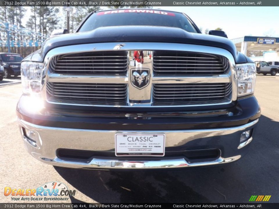 2012 Dodge Ram 1500 Big Horn Crew Cab 4x4 Black / Dark Slate Gray/Medium Graystone Photo #12