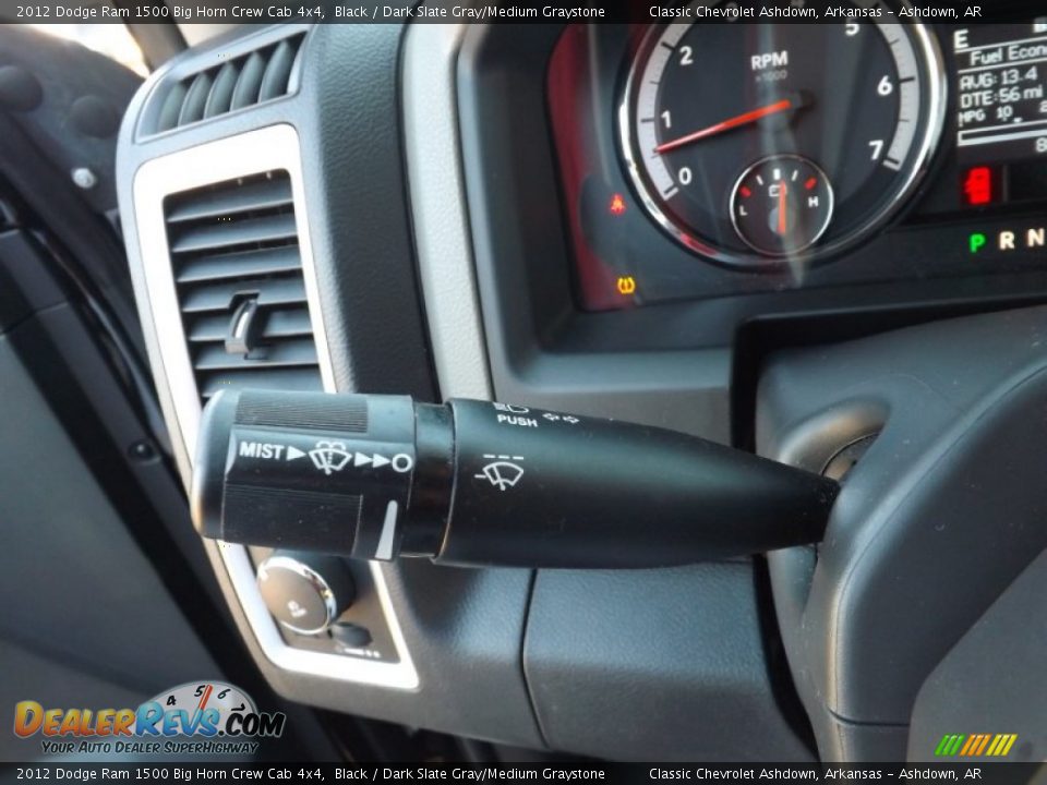 2012 Dodge Ram 1500 Big Horn Crew Cab 4x4 Black / Dark Slate Gray/Medium Graystone Photo #27