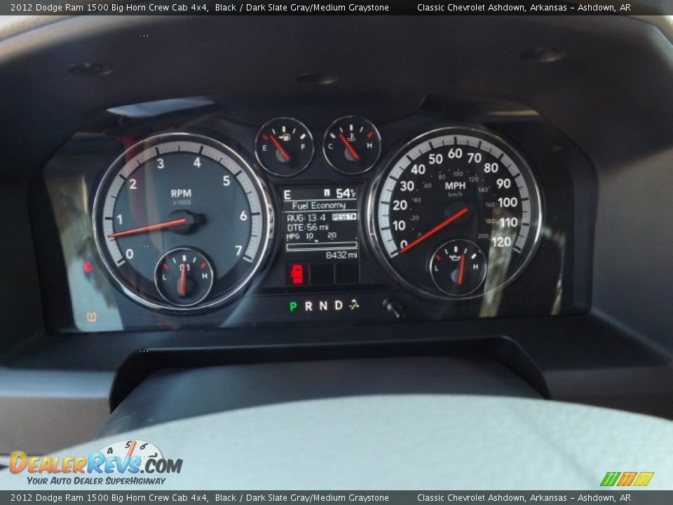 2012 Dodge Ram 1500 Big Horn Crew Cab 4x4 Black / Dark Slate Gray/Medium Graystone Photo #28