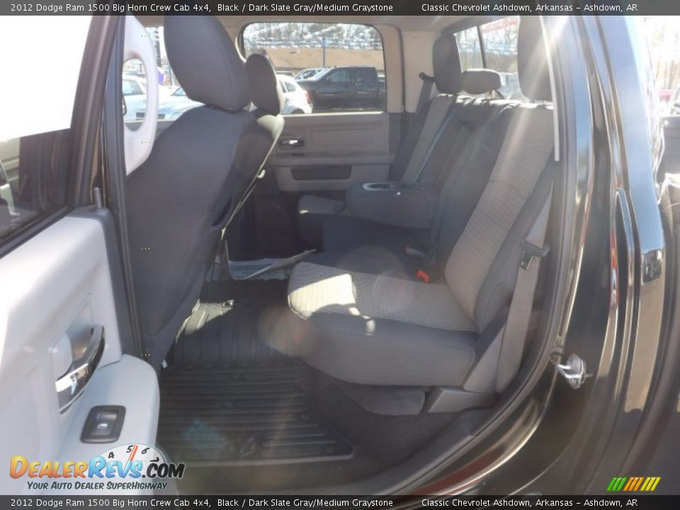 2012 Dodge Ram 1500 Big Horn Crew Cab 4x4 Black / Dark Slate Gray/Medium Graystone Photo #36