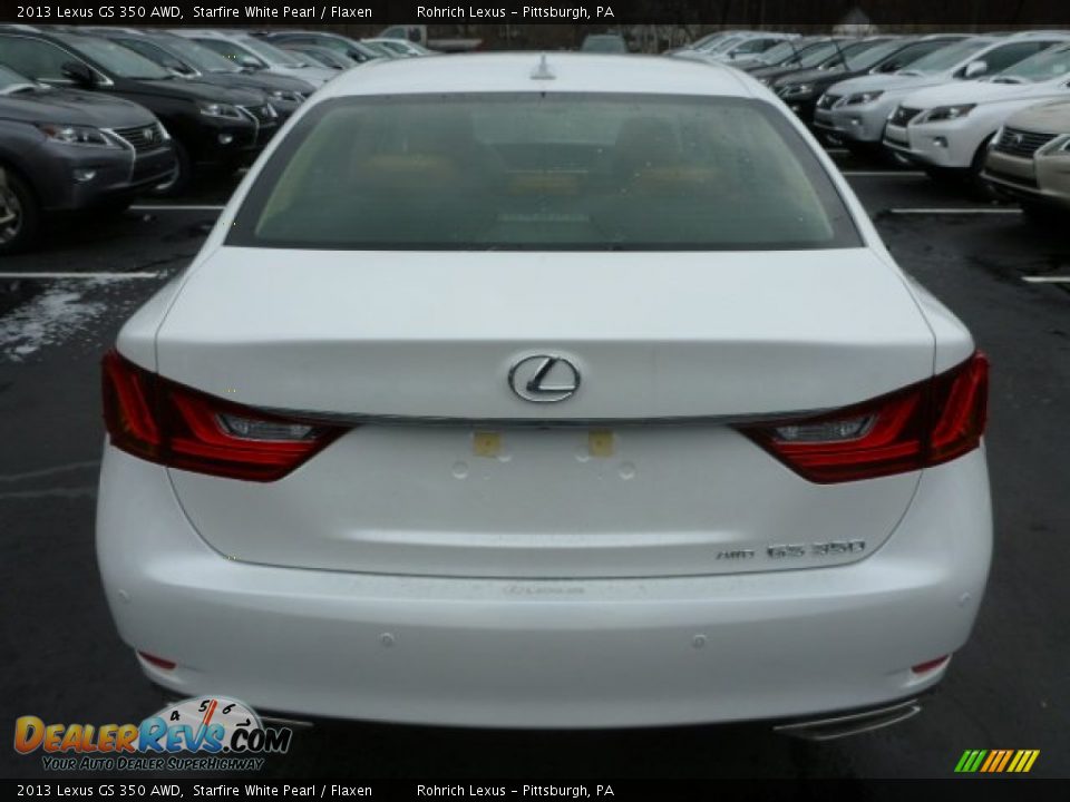 2013 Lexus GS 350 AWD Starfire White Pearl / Flaxen Photo #3