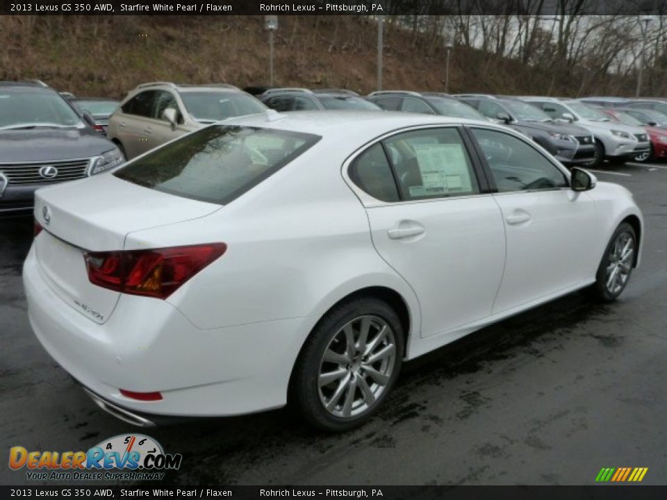 2013 Lexus GS 350 AWD Starfire White Pearl / Flaxen Photo #4