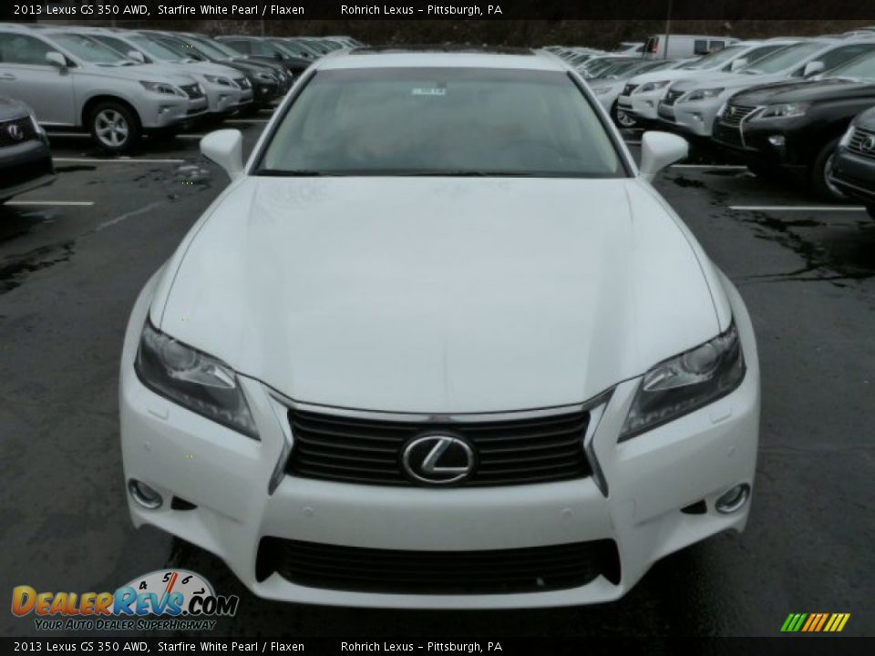 2013 Lexus GS 350 AWD Starfire White Pearl / Flaxen Photo #7