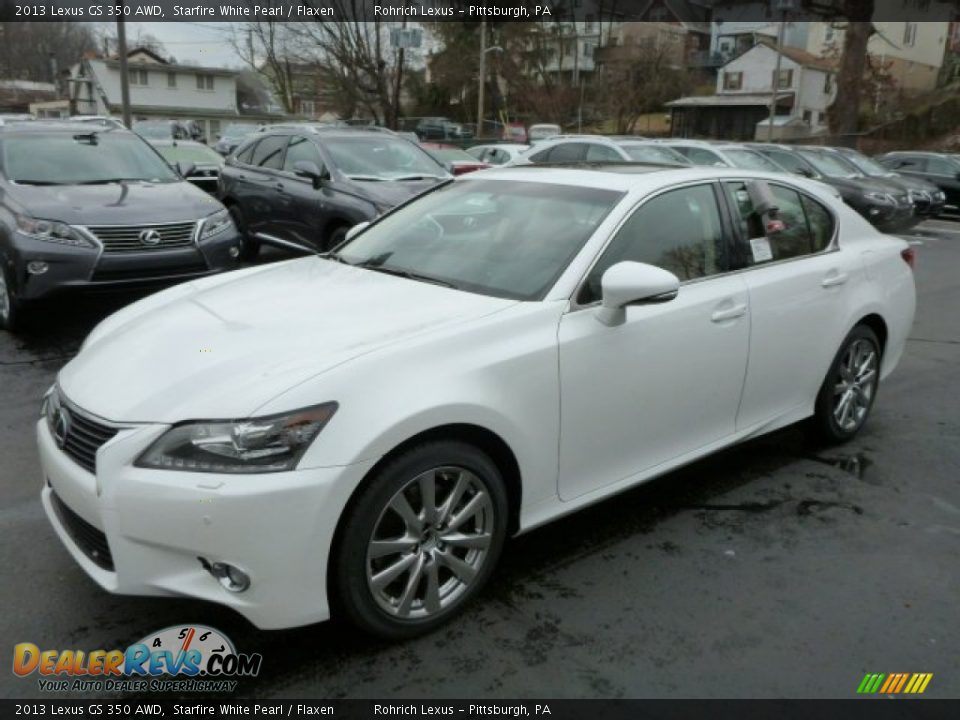 2013 Lexus GS 350 AWD Starfire White Pearl / Flaxen Photo #8