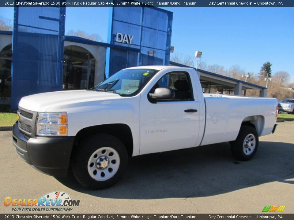 2013 Chevrolet Silverado 1500 Work Truck Regular Cab 4x4 Summit White / Light Titanium/Dark Titanium Photo #1