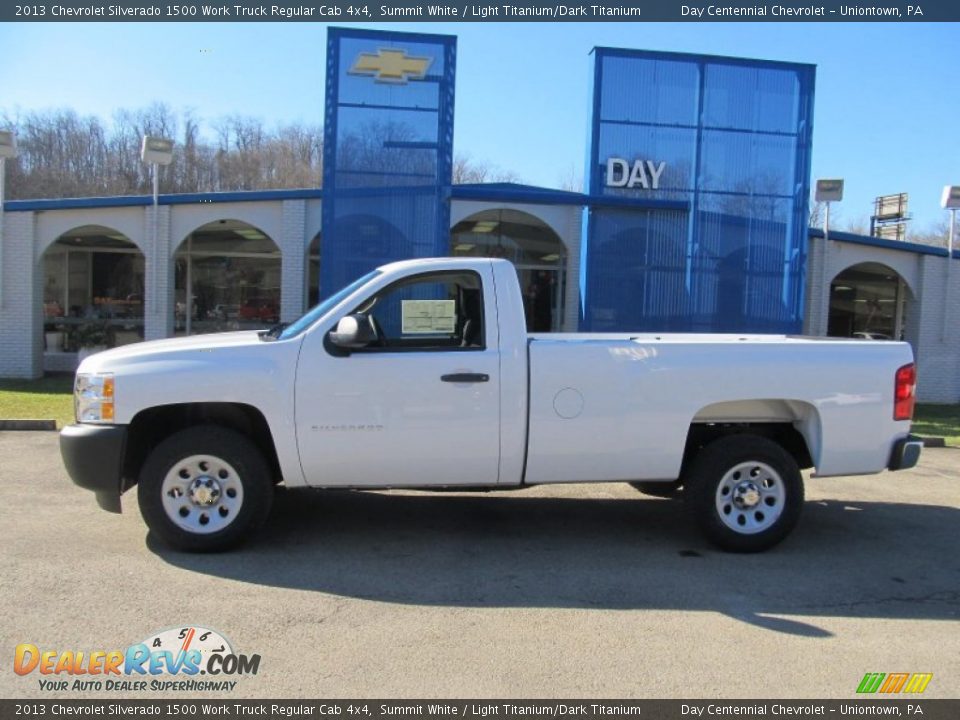 2013 Chevrolet Silverado 1500 Work Truck Regular Cab 4x4 Summit White / Light Titanium/Dark Titanium Photo #2