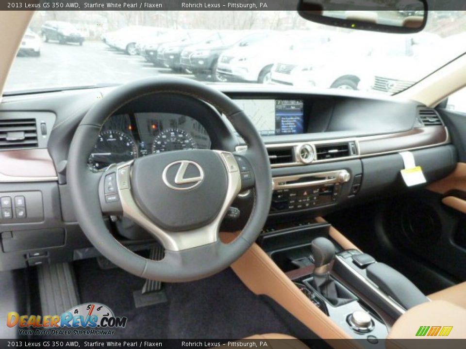 2013 Lexus GS 350 AWD Starfire White Pearl / Flaxen Photo #12