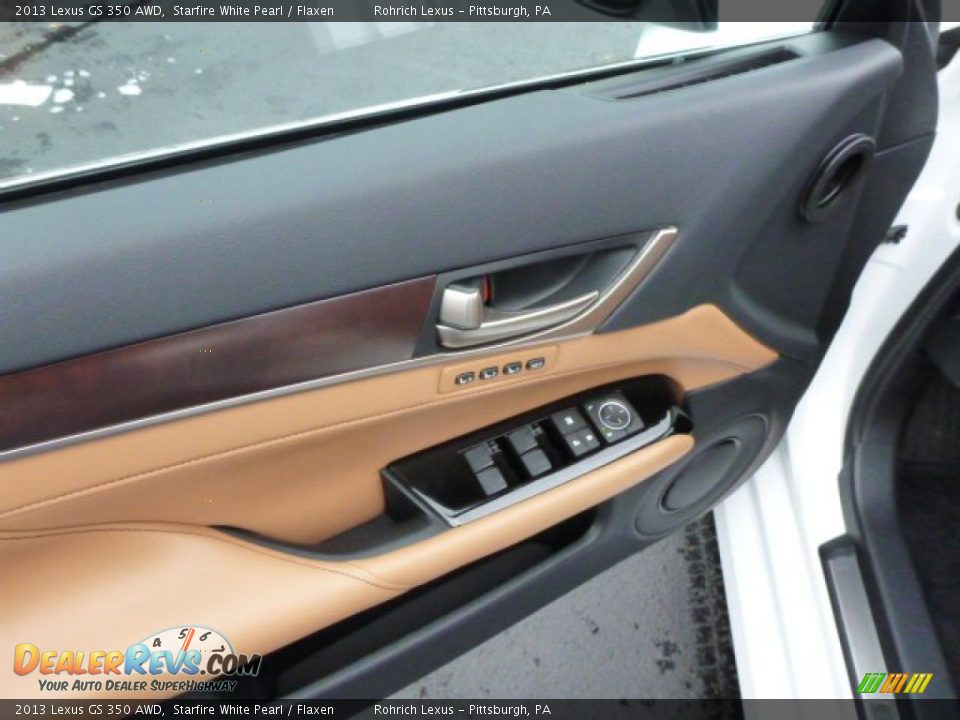 2013 Lexus GS 350 AWD Starfire White Pearl / Flaxen Photo #14