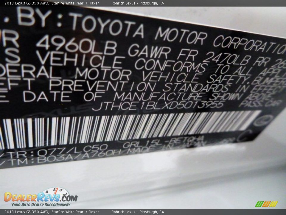 2013 Lexus GS 350 AWD Starfire White Pearl / Flaxen Photo #16