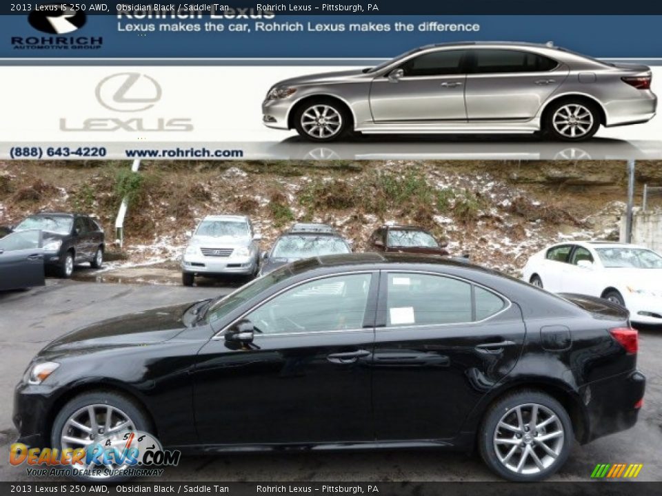2013 Lexus IS 250 AWD Obsidian Black / Saddle Tan Photo #1