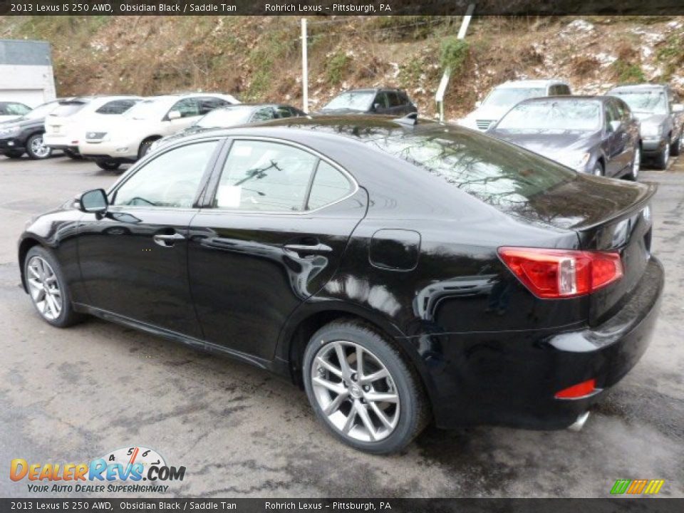 2013 Lexus IS 250 AWD Obsidian Black / Saddle Tan Photo #2