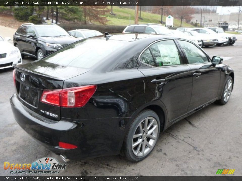 2013 Lexus IS 250 AWD Obsidian Black / Saddle Tan Photo #4