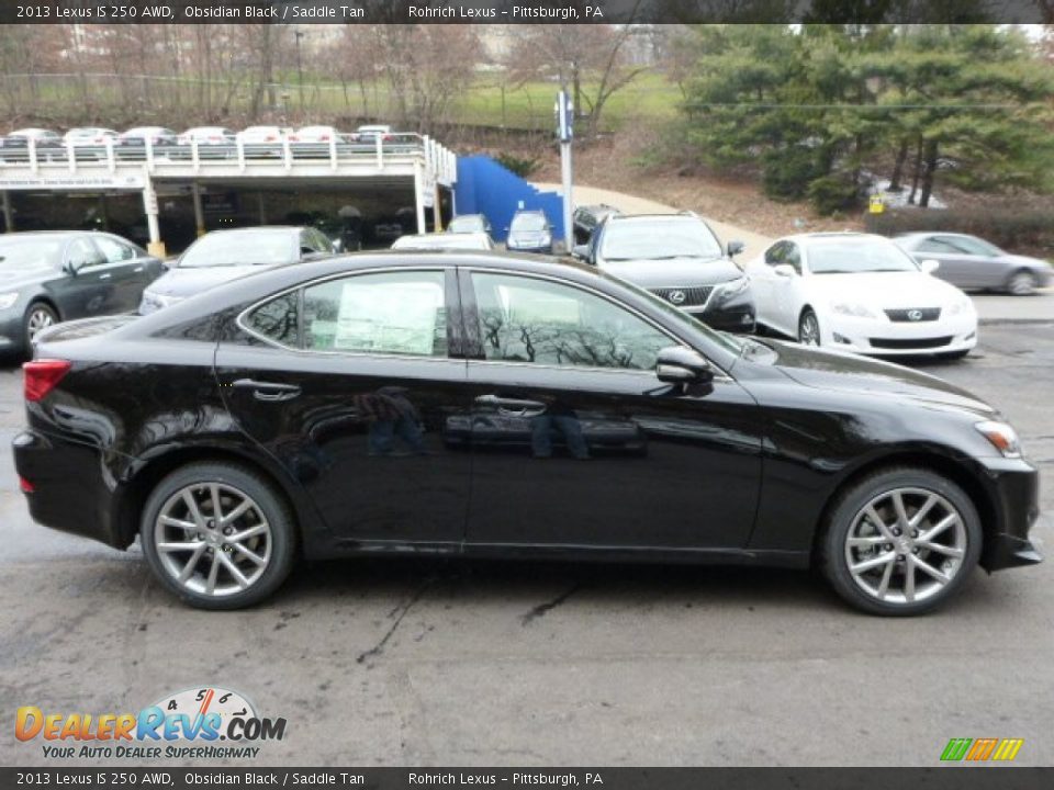 2013 Lexus IS 250 AWD Obsidian Black / Saddle Tan Photo #5