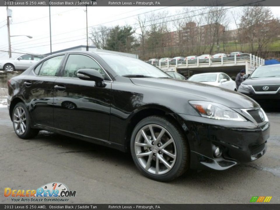 2013 Lexus IS 250 AWD Obsidian Black / Saddle Tan Photo #6