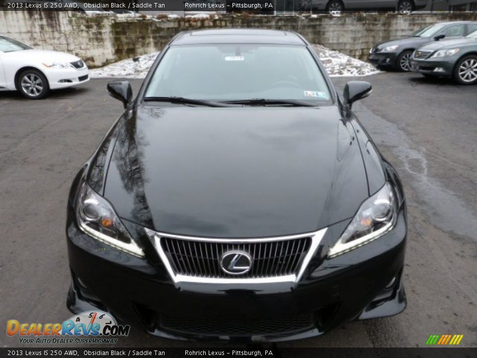 2013 Lexus IS 250 AWD Obsidian Black / Saddle Tan Photo #7