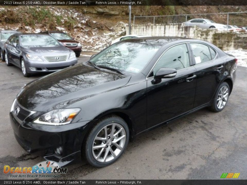 2013 Lexus IS 250 AWD Obsidian Black / Saddle Tan Photo #8