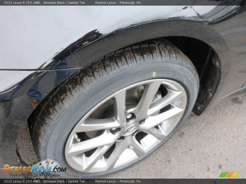 2013 Lexus IS 250 AWD Obsidian Black / Saddle Tan Photo #9