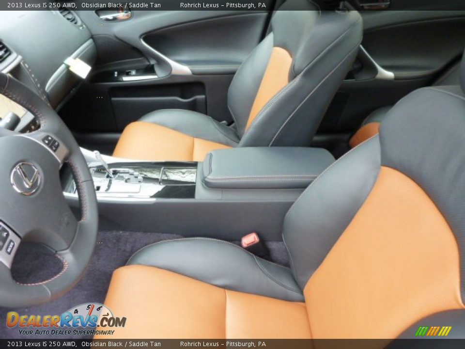 2013 Lexus IS 250 AWD Obsidian Black / Saddle Tan Photo #10