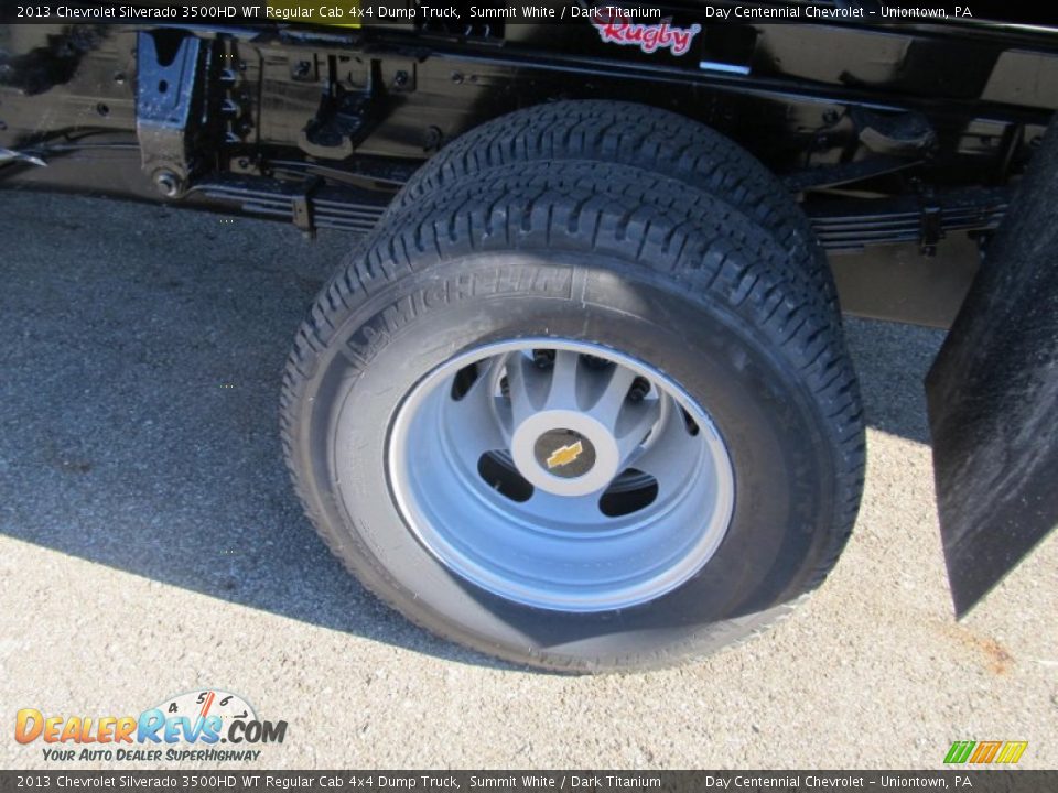 2013 Chevrolet Silverado 3500HD WT Regular Cab 4x4 Dump Truck Summit White / Dark Titanium Photo #3