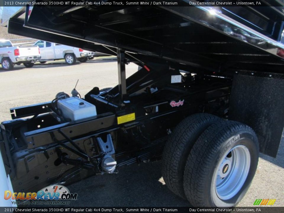 2013 Chevrolet Silverado 3500HD WT Regular Cab 4x4 Dump Truck Summit White / Dark Titanium Photo #4