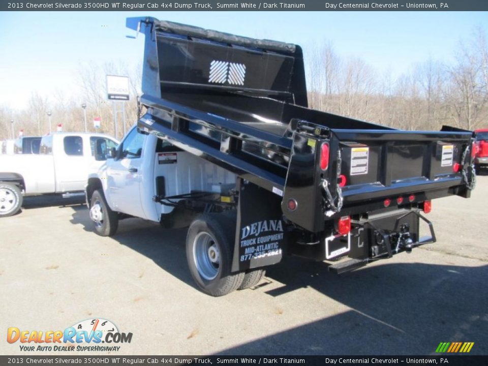 2013 Chevrolet Silverado 3500HD WT Regular Cab 4x4 Dump Truck Summit White / Dark Titanium Photo #5
