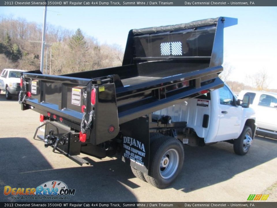 2013 Chevrolet Silverado 3500HD WT Regular Cab 4x4 Dump Truck Summit White / Dark Titanium Photo #7