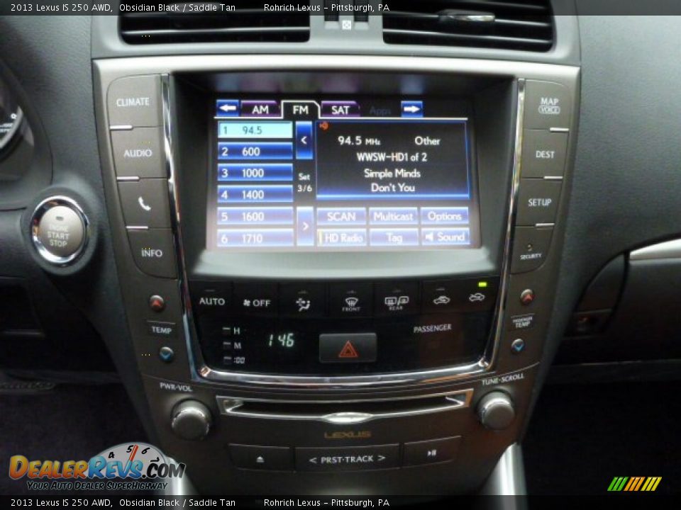 2013 Lexus IS 250 AWD Obsidian Black / Saddle Tan Photo #19