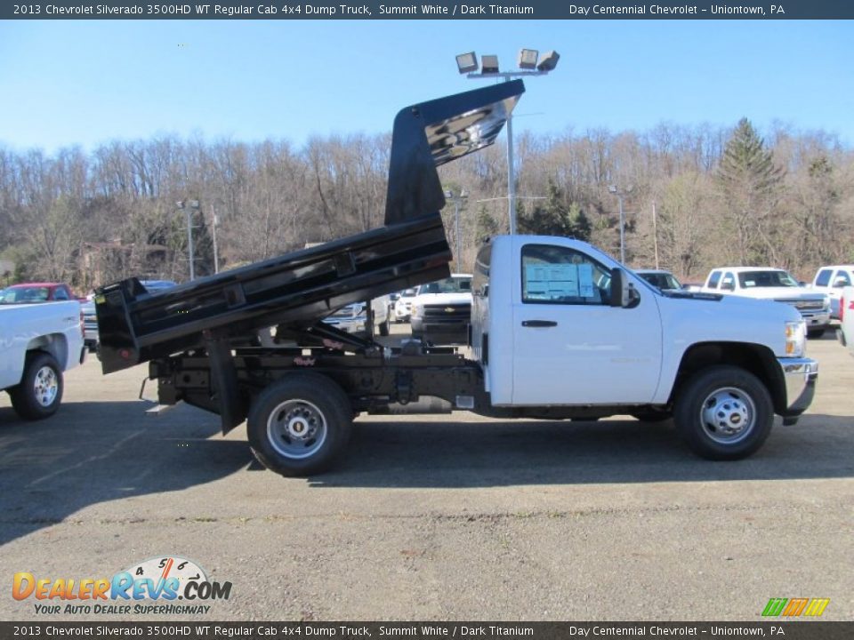 2013 Chevrolet Silverado 3500HD WT Regular Cab 4x4 Dump Truck Summit White / Dark Titanium Photo #8