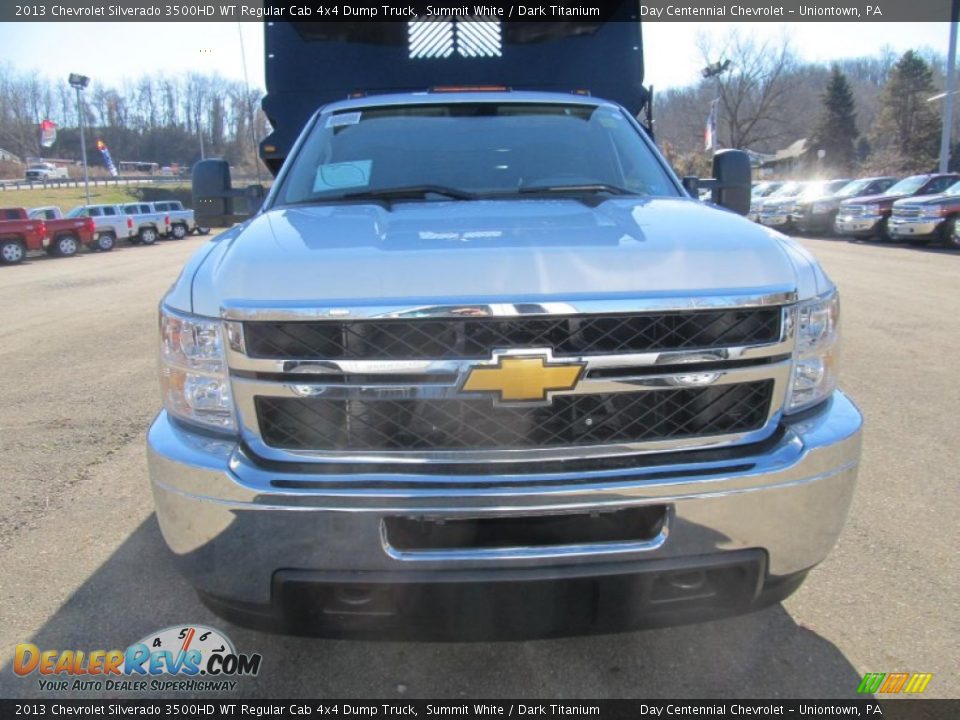 2013 Chevrolet Silverado 3500HD WT Regular Cab 4x4 Dump Truck Summit White / Dark Titanium Photo #11