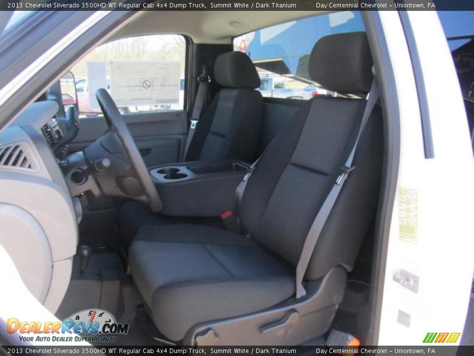 Front Seat of 2013 Chevrolet Silverado 3500HD WT Regular Cab 4x4 Dump Truck Photo #13