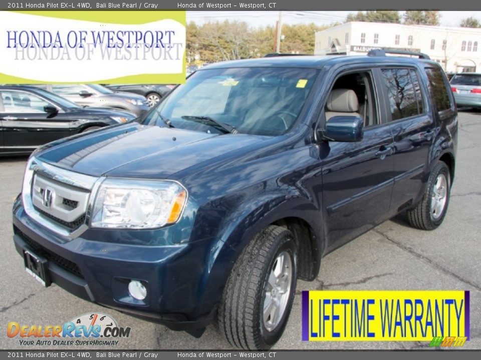 2011 Honda Pilot EX-L 4WD Bali Blue Pearl / Gray Photo #1
