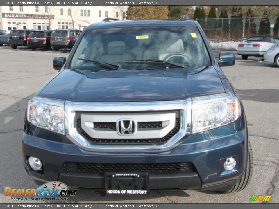 2011 Honda Pilot EX-L 4WD Bali Blue Pearl / Gray Photo #2