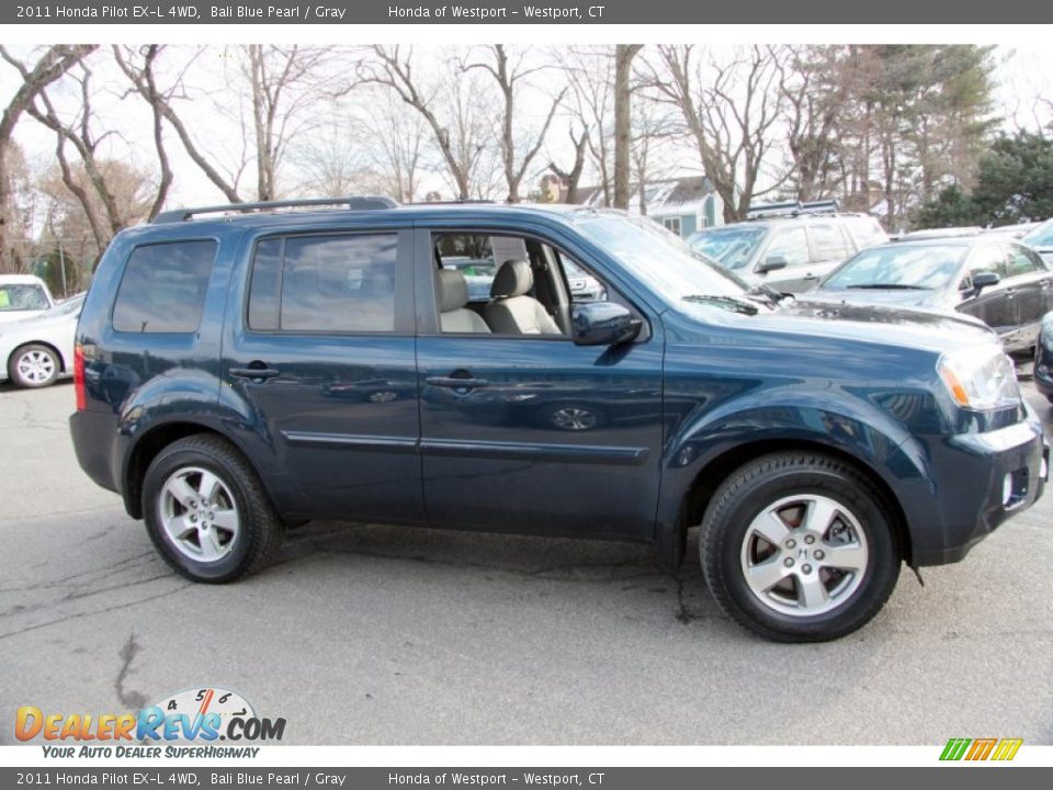 2011 Honda Pilot EX-L 4WD Bali Blue Pearl / Gray Photo #4