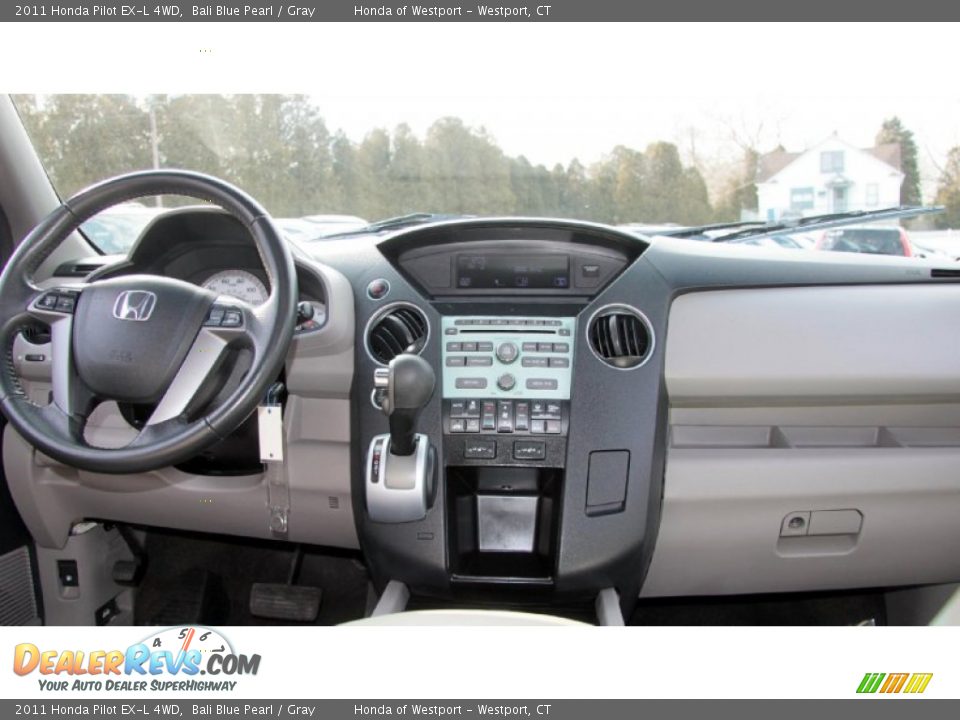 2011 Honda Pilot EX-L 4WD Bali Blue Pearl / Gray Photo #9