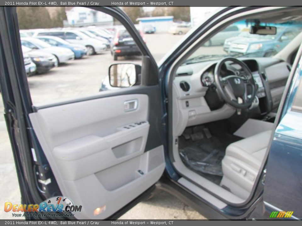 2011 Honda Pilot EX-L 4WD Bali Blue Pearl / Gray Photo #14