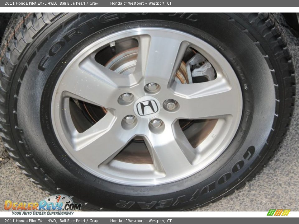 2011 Honda Pilot EX-L 4WD Bali Blue Pearl / Gray Photo #19