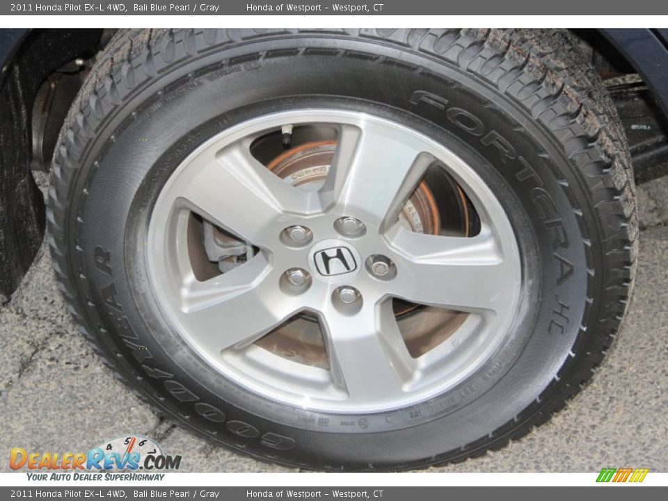 2011 Honda Pilot EX-L 4WD Bali Blue Pearl / Gray Photo #21