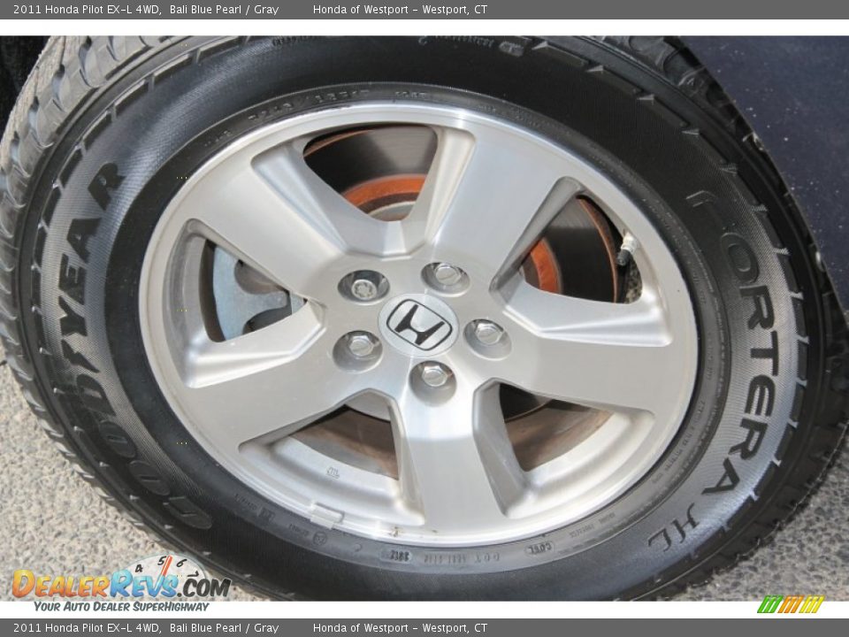 2011 Honda Pilot EX-L 4WD Bali Blue Pearl / Gray Photo #22