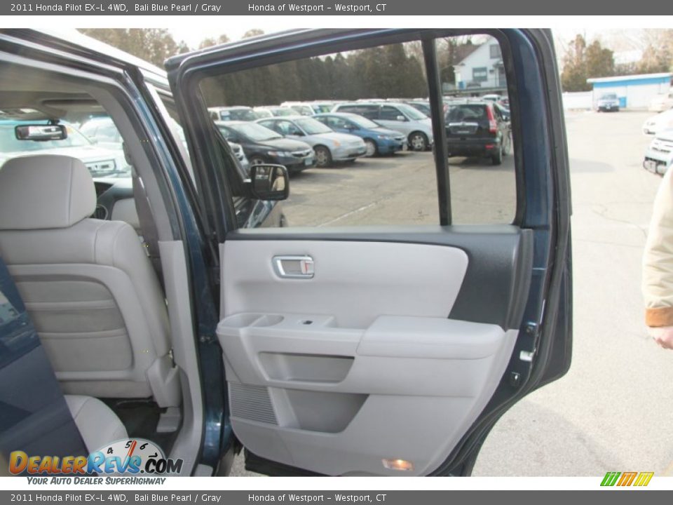 2011 Honda Pilot EX-L 4WD Bali Blue Pearl / Gray Photo #24