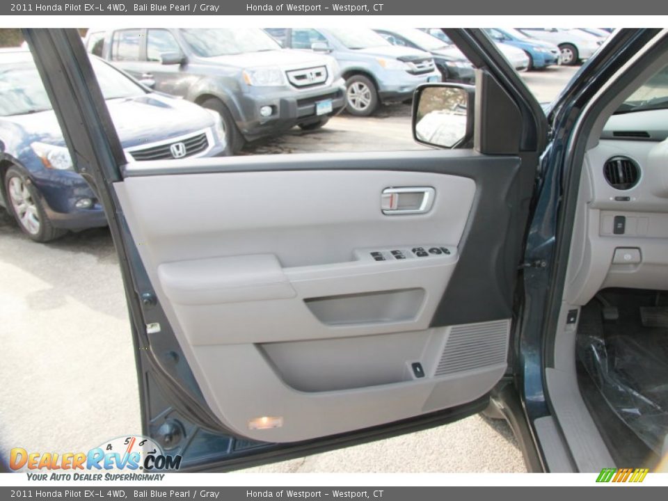 2011 Honda Pilot EX-L 4WD Bali Blue Pearl / Gray Photo #25