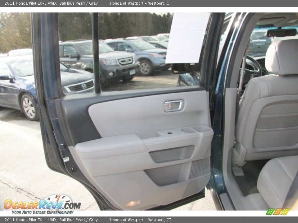 2011 Honda Pilot EX-L 4WD Bali Blue Pearl / Gray Photo #26