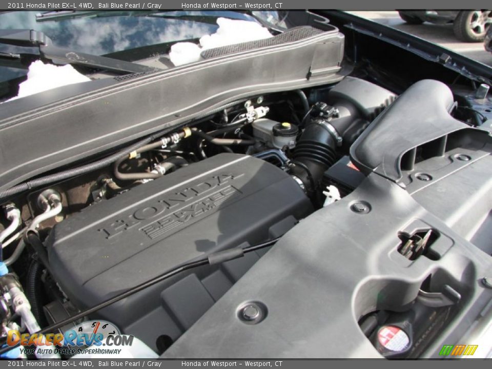2011 Honda Pilot EX-L 4WD Bali Blue Pearl / Gray Photo #27