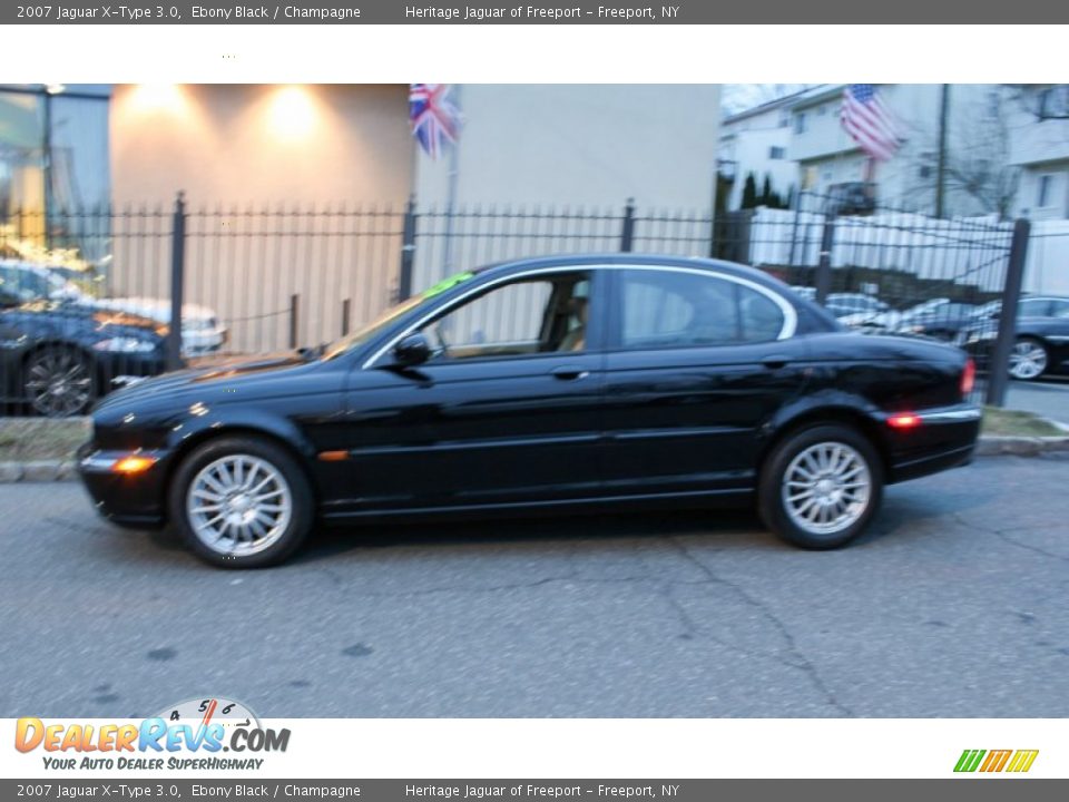 2007 Jaguar X-Type 3.0 Ebony Black / Champagne Photo #3
