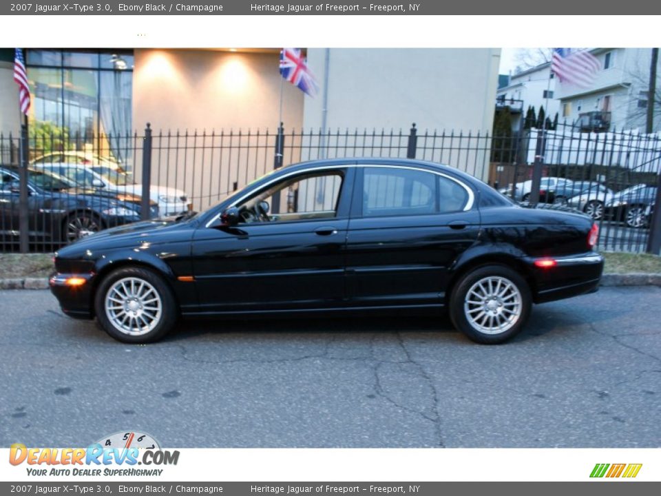 2007 Jaguar X-Type 3.0 Ebony Black / Champagne Photo #4