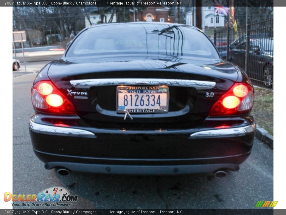 2007 Jaguar X-Type 3.0 Ebony Black / Champagne Photo #6