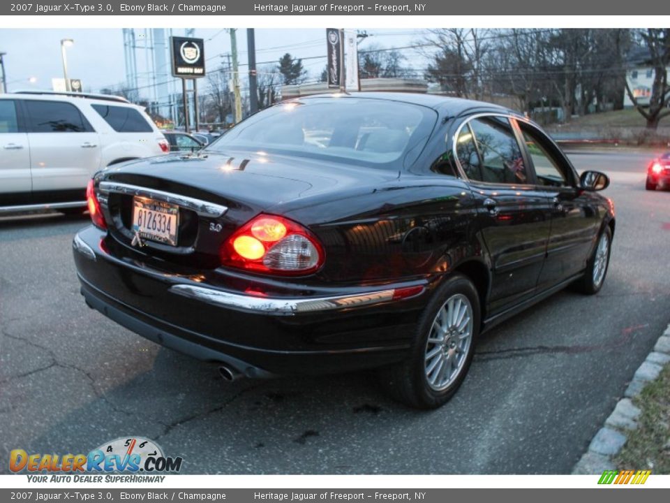 2007 Jaguar X-Type 3.0 Ebony Black / Champagne Photo #7