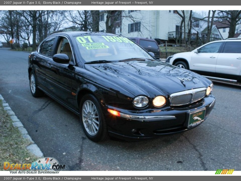 2007 Jaguar X-Type 3.0 Ebony Black / Champagne Photo #8