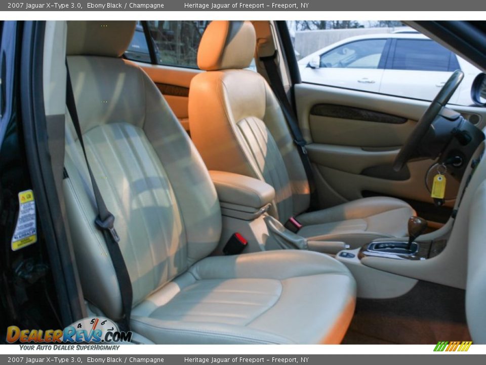 2007 Jaguar X-Type 3.0 Ebony Black / Champagne Photo #11